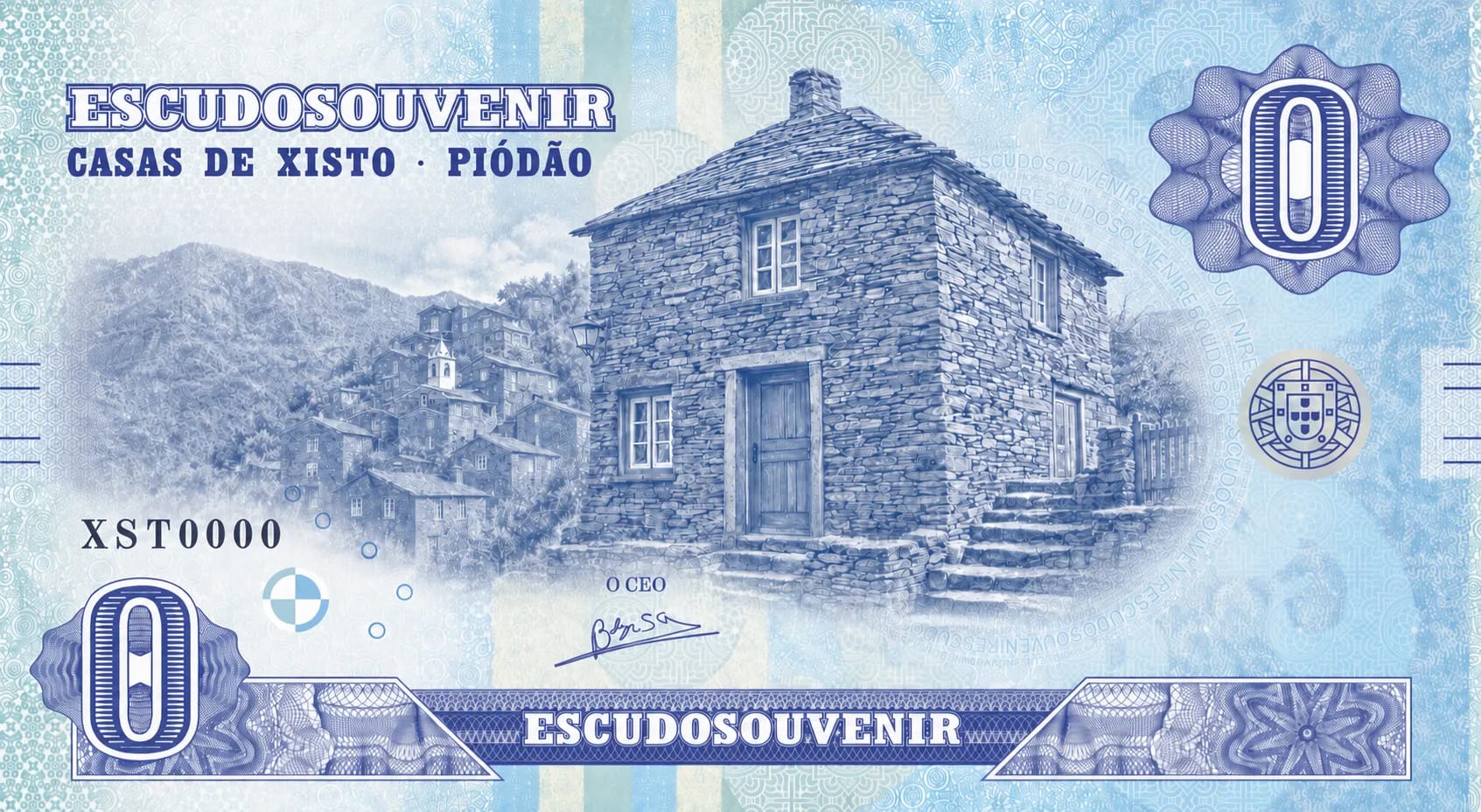 Escudo Souvenir — Casas de Xisto, Piódão