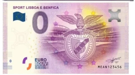 Nota Euro Souvenir — Sport Lisboa e Benfica