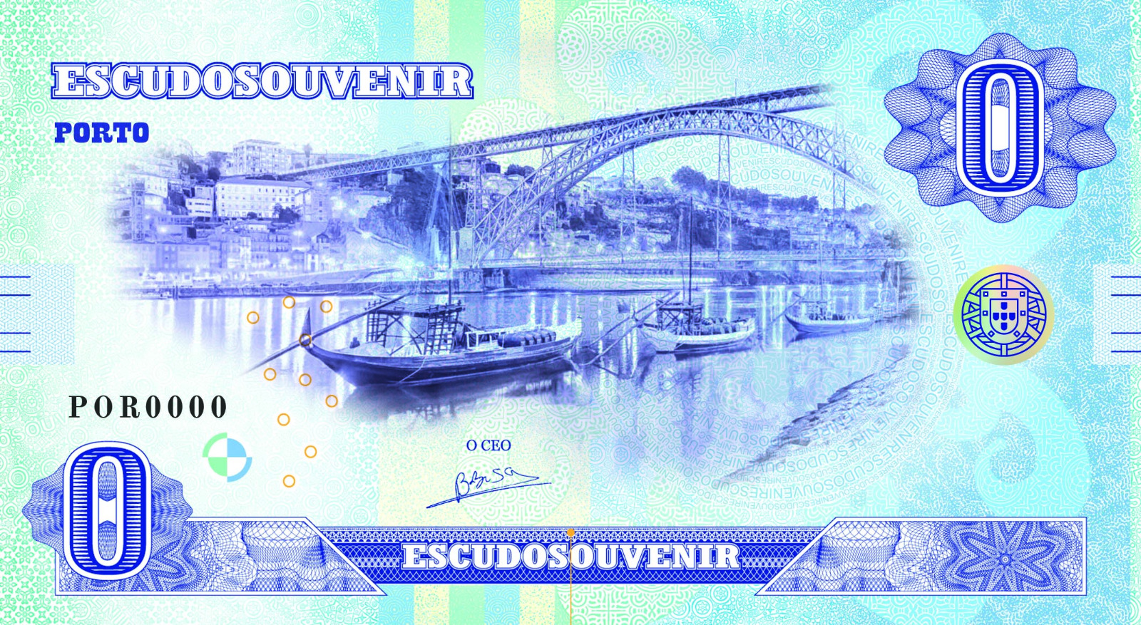 Escudo Souvenir — Ponte D.Luís I, Porto