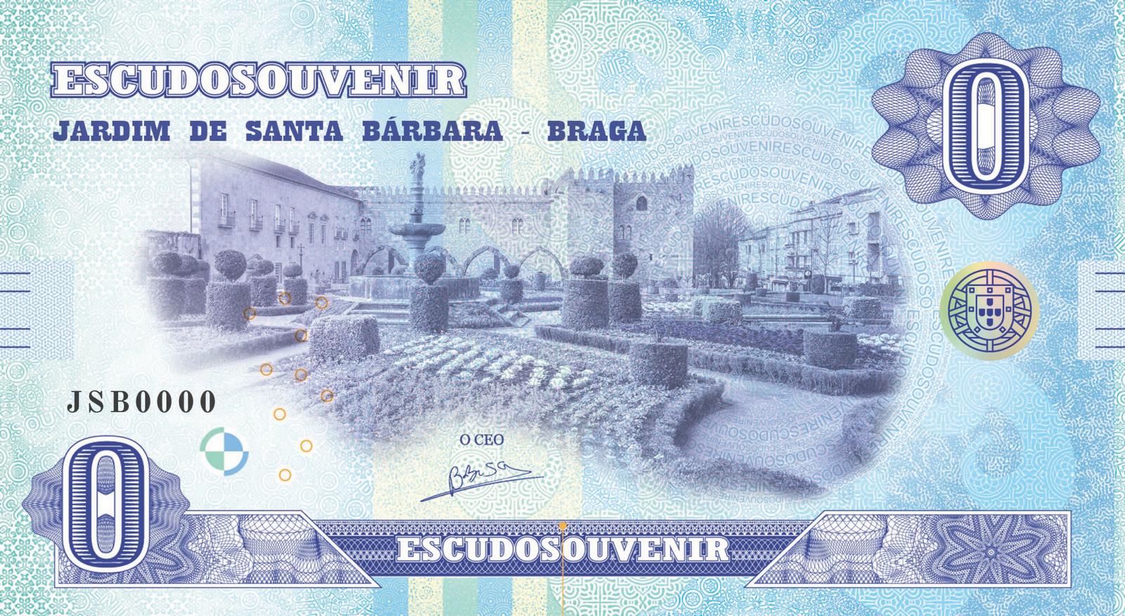 Escudo Souvenir — Jardim de Santa Bárbara, Braga