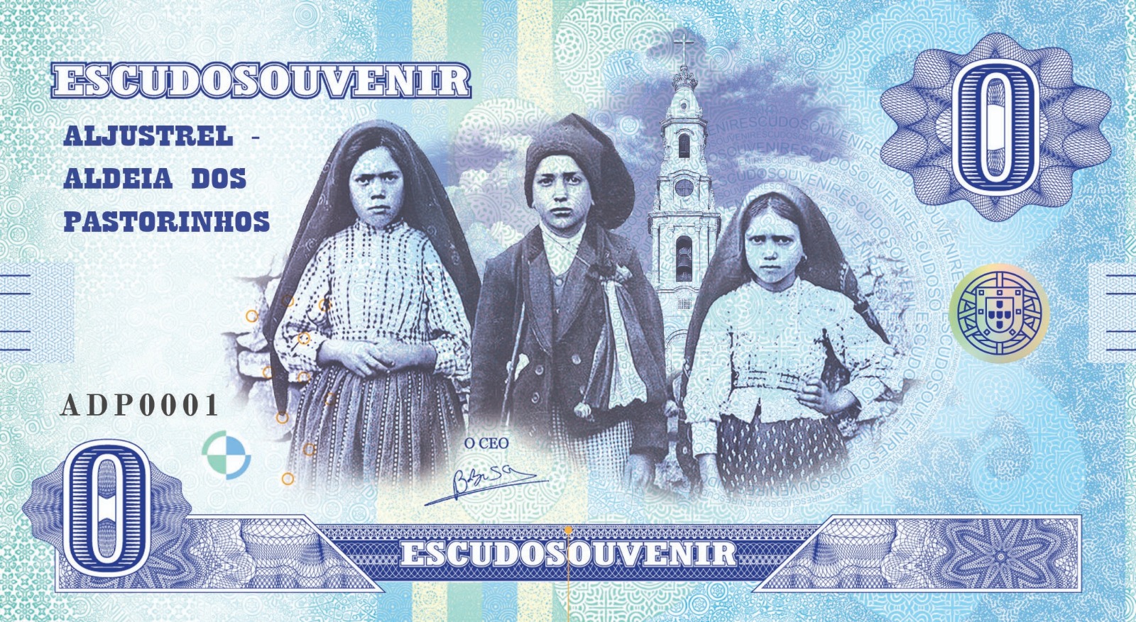 Escudo Souvenir — Aldeia dos Pastorinhos, Aljustrel