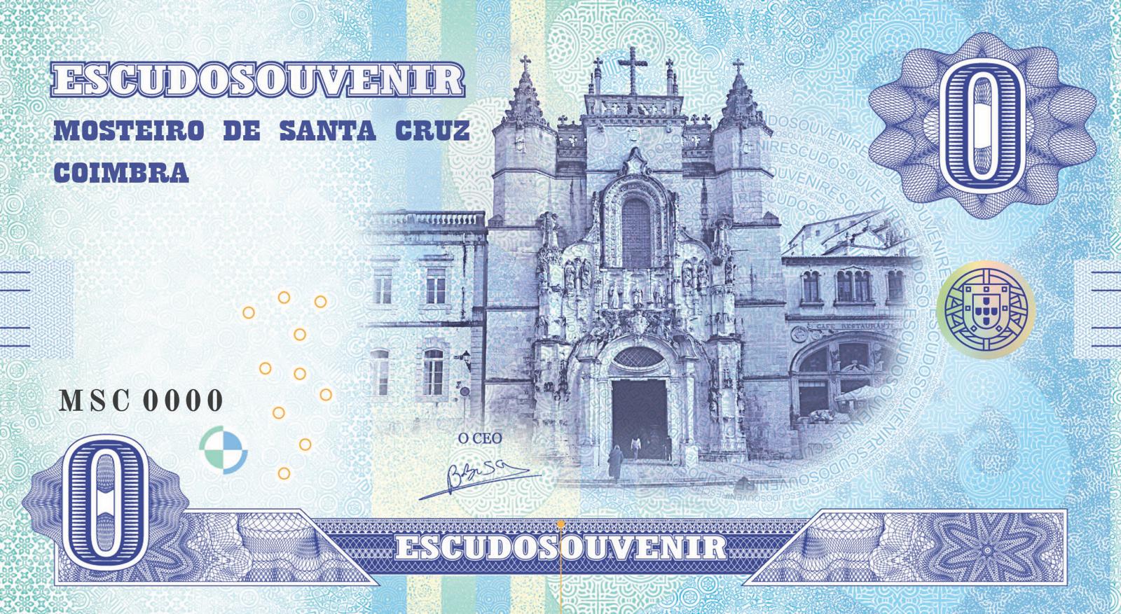Escudo Souvenir — Mosteiro de Santa Cruz, Coimbra
