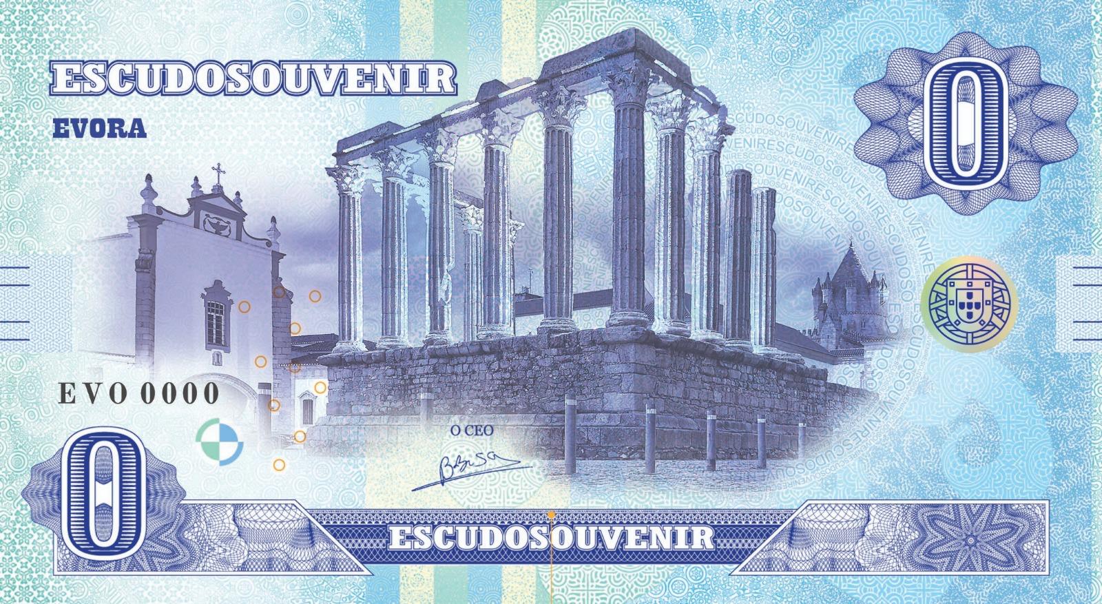 Escudo Souvenir — Templo de Diana, Évora