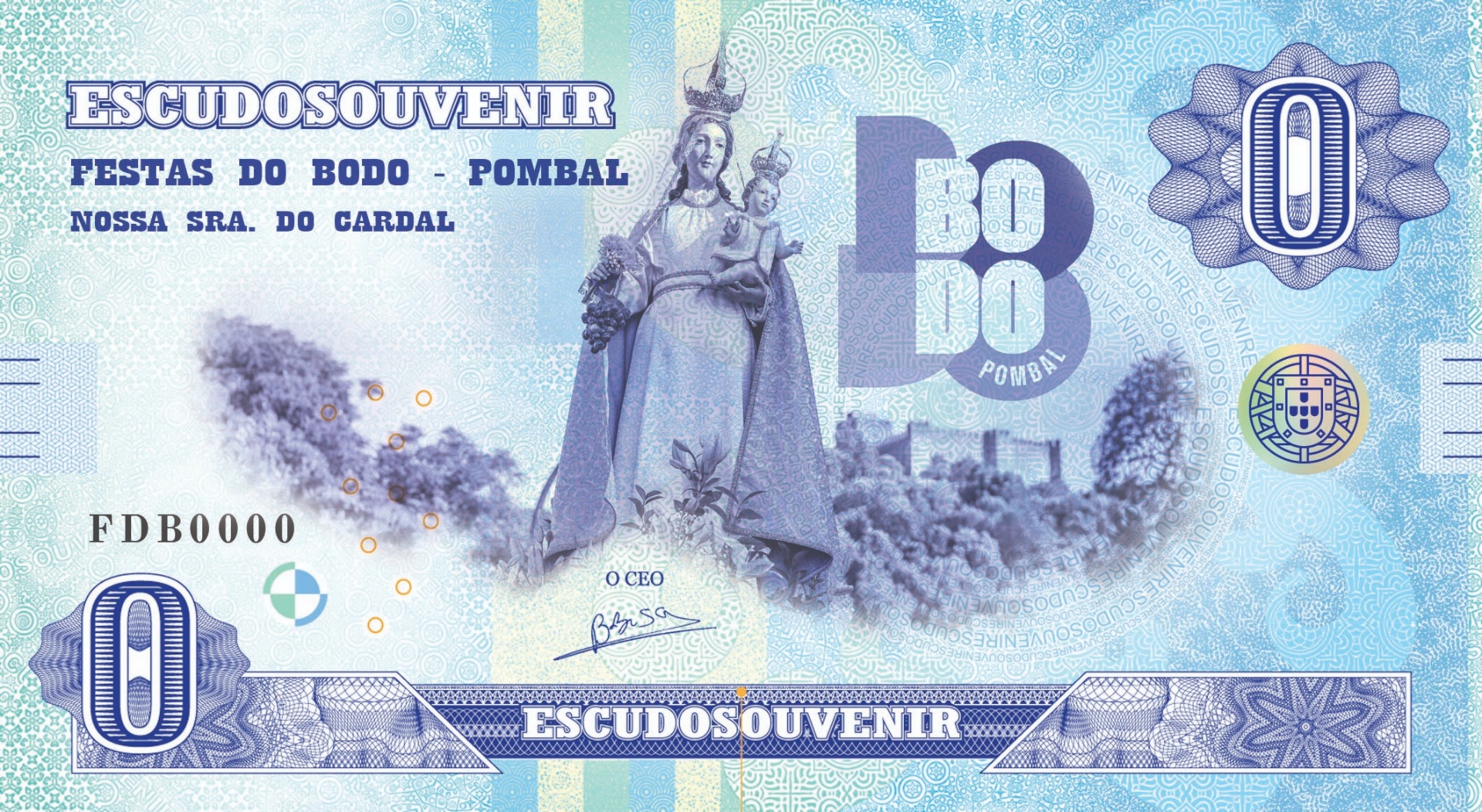 Escudo Souvenir — Festas do Bodo, Pombal